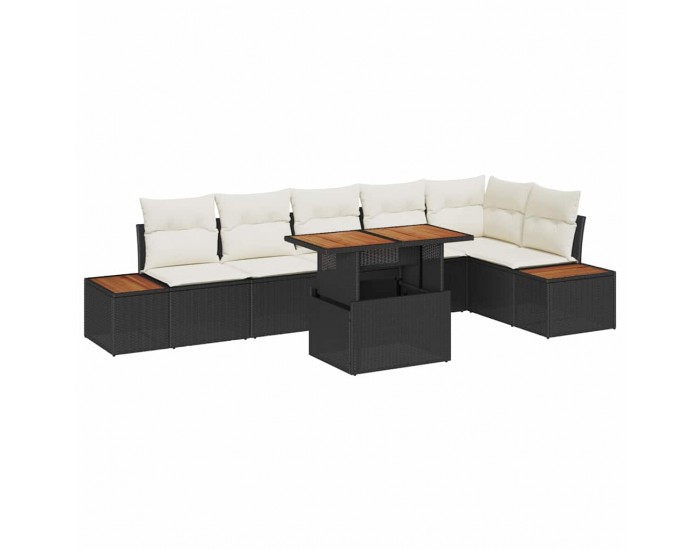 Sonata H Комплект за хранене в градината 7 pcs Черен и бежов