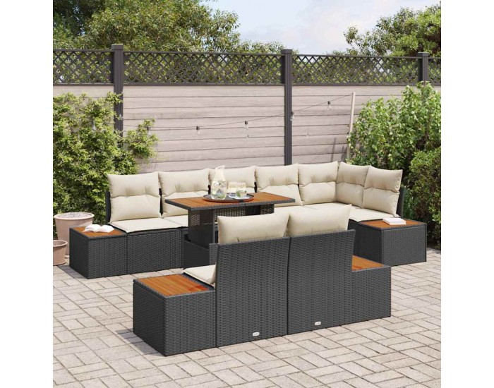 Sonata H Комплект за хранене в градината 9 pcs Черен и бежов