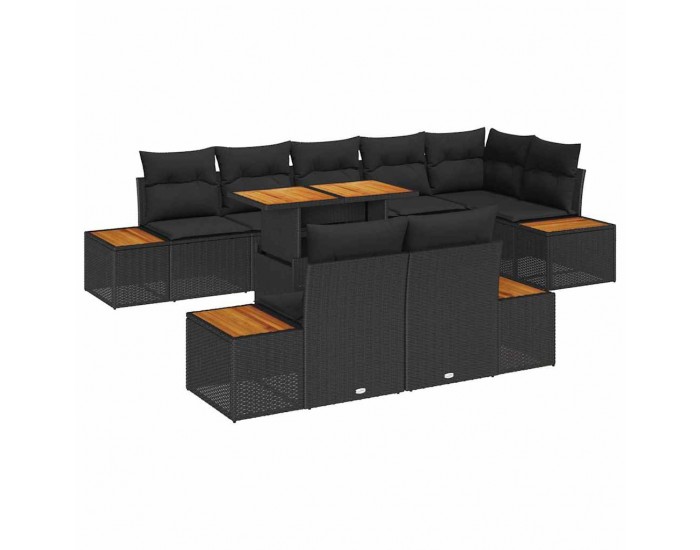 Sonata H Комплект за хранене в градината 9 pcs Черен и кафяв