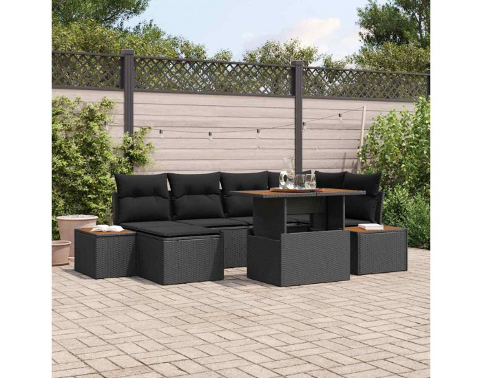 Sonata H Комплект за хранене в градината 7 pcs Черен и кафяв