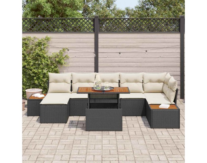 Sonata H Комплект за хранене в градината 8 pcs Черен и бежов