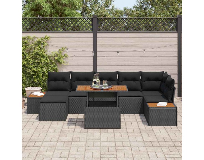Sonata H Комплект за хранене в градината 8 pcs Черен и кафяв