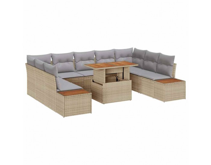 Sonata H Комплект за хранене в градината 10 pcs Бежово и сиво