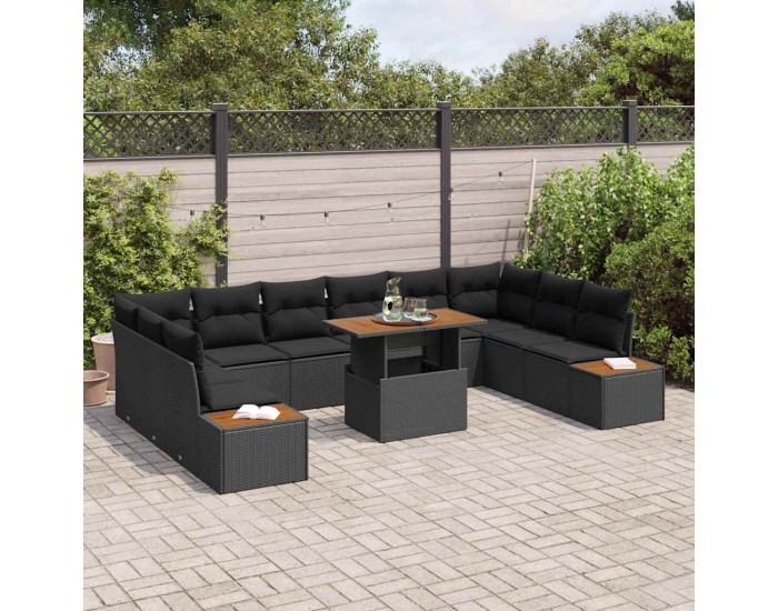 Sonata H Комплект за хранене в градината 11 pcs Черен и кафяв