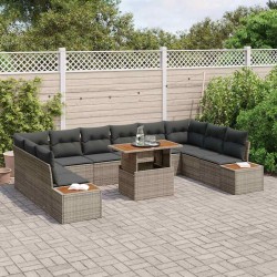Sonata H Комплект за хранене в градината 11 pcs Сив и кафяв - Canapele și bănci de grădină