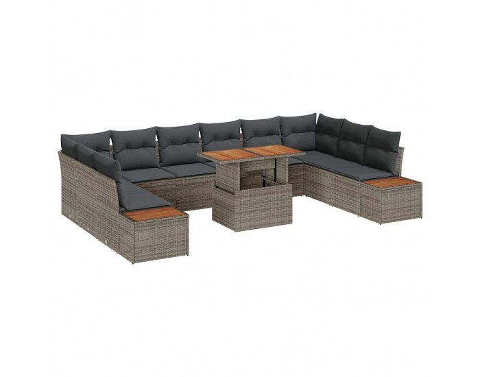 Sonata H Комплект за хранене в градината 11 pcs Сив и кафяв