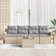 Sonata H Градински Софа Комплект 5 pcs Бежово и сиво 55 x 55 x 37 см