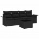 Sonata H Градински Софа Комплект 5 pcs Черно 55 x 55 x 37 см
