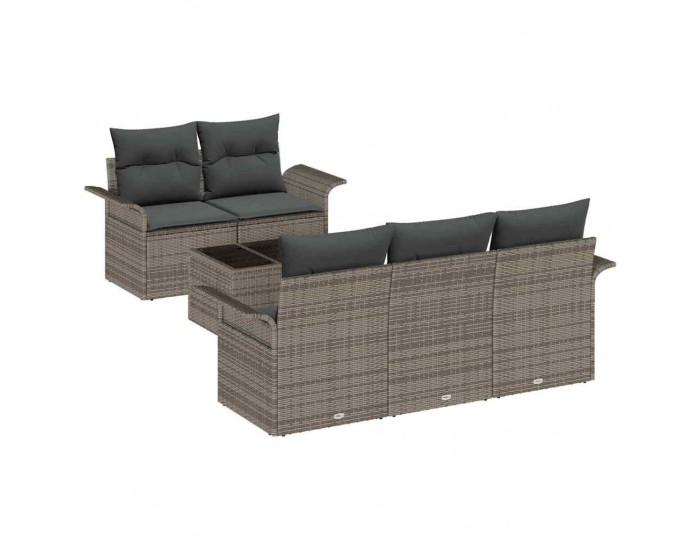 Sonata H Градински Софа Комплект с възглавница 6 pcs Сив 55 x 55 x 37 см