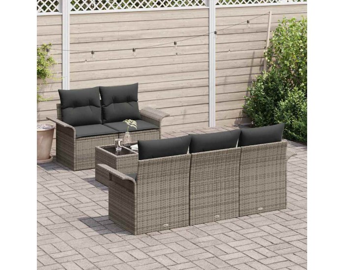 Sonata H Градински Софа Комплект с възглавница 6 pcs Сив 55 x 55 x 37 см