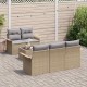 Sonata H Градински Софа Комплект 6 pcs Бежово и сиво 55 x 55 x 37 см