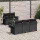 Sonata H Градински Софа Комплект 6 pcs Черно 55 x 55 x 37 см