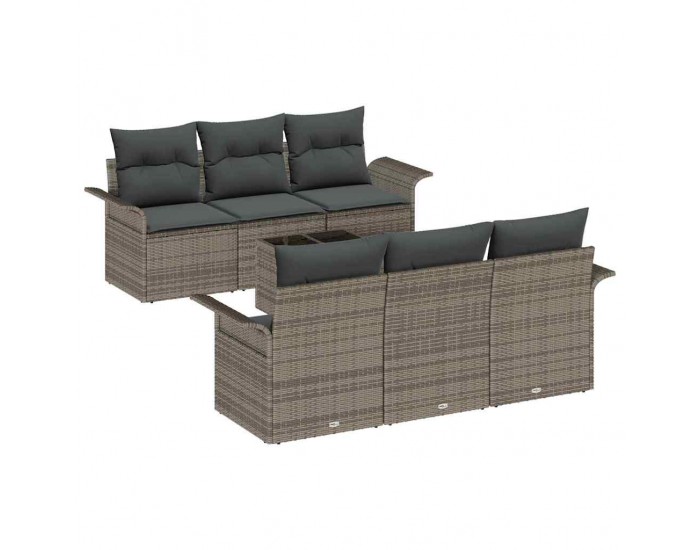 Sonata H Градински Софа Комплект с възглавница 7 pcs Сив 55 x 55 x 37 см