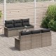 Sonata H Градински Софа Комплект с възглавница 7 pcs Сив 55 x 55 x 37 см