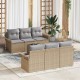 Sonata H Градински Софа Комплект 7 pcs Бежово и сиво 55 x 55 x 37 см