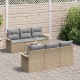 Sonata H Градински Софа Комплект 7 pcs Бежово и сиво 55 x 55 x 37 см
