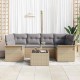 Sonata H Градински Софа Комплект 7 pcs Бежово и сиво 55 x 55 x 37 см