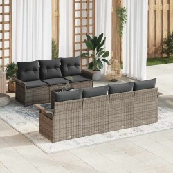 Sonata H Градински Софа Комплект с възглавница 8 pcs Сив 55 x 55 x 37 см - Canapele și bănci de grădină