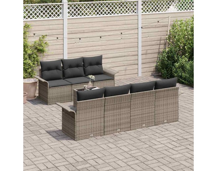 Sonata H Градински Софа Комплект с възглавница 8 pcs Сив 55 x 55 x 37 см
