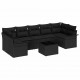 Sonata H Градински Софа Комплект 8 pcs Черно 55 x 55 x 37 см