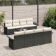 Sonata H Градински Софа Комплект 9 pcs Черен и кремав 55 x 55 x 37 см