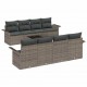 Sonata H Градински Софа Комплект с възглавница 9 pcs Сив 55 x 55 x 37 см