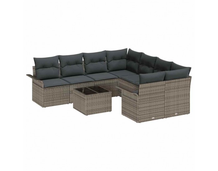 Sonata H Градински Софа Комплект с възглавница 9 pcs Сив 55 x 55 x 37 см