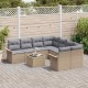 Sonata H Градински Софа Комплект 9 pcs Бежово и сиво 55 x 55 x 37 см
