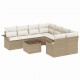 Sonata H Градински Софа Комплект 9 pcs Бежов и кремав 55 x 55 x 37 см