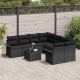 Sonata H Градински Софа Комплект 9 pcs Черно 55 x 55 x 37 см