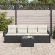 Sonata H Градински Софа Комплект 5 pcs Черен и кремав 55 x 55 x 37 см