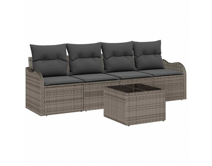 Sonata H Градински Софа Комплект с възглавница 5 pcs Сив 55 x 55 x 37 см