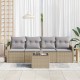 Sonata H Градински Софа Комплект 5 pcs Бежово и сиво 55 x 55 x 37 см