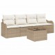 Sonata H Градински Софа Комплект 5 pcs Бежов и кремав 55 x 55 x 37 см