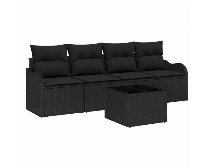 Sonata H Градински Софа Комплект 5 pcs Черно 55 x 55 x 37 см