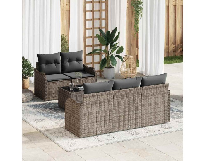 Sonata H Градински Софа Комплект с възглавница 6 pcs Сив 55 x 55 x 37 см