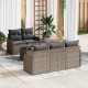 Sonata H Градински Софа Комплект с възглавница 6 pcs Сив 55 x 55 x 37 см