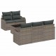 Sonata H Градински Софа Комплект с възглавница 6 pcs Сив 55 x 55 x 37 см