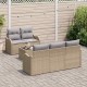 Sonata H Градински Софа Комплект 6 pcs Бежово и сиво 55 x 55 x 37 см