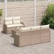 Sonata H Градински Софа Комплект 6 pcs Бежов и кремав 55 x 55 x 37 см