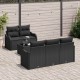 Sonata H Градински Софа Комплект 6 pcs Черно 55 x 55 x 37 см