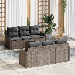 Sonata H Градински Софа Комплект с възглавница 7 pcs Сив 55 x 55 x 37 см - Canapele și bănci de grădină