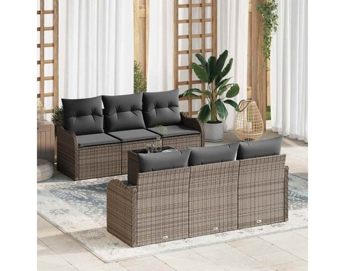 Sonata H Градински Софа Комплект с възглавница 7 pcs Сив 55 x 55 x 37 см