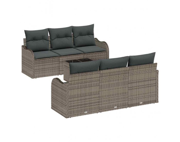 Sonata H Градински Софа Комплект с възглавница 7 pcs Сив 55 x 55 x 37 см