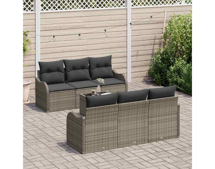 Sonata H Градински Софа Комплект с възглавница 7 pcs Сив 55 x 55 x 37 см