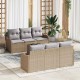 Sonata H Градински Софа Комплект 7 pcs Бежово и сиво 55 x 55 x 37 см