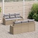 Sonata H Градински Софа Комплект 7 pcs Бежово и сиво 55 x 55 x 37 см