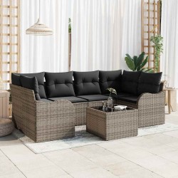 Sonata H Градински Софа Комплект с възглавница 7 pcs Сив 55 x 55 x 37 см - Canapele și bănci de grădină