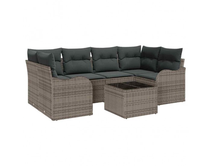 Sonata H Градински Софа Комплект с възглавница 7 pcs Сив 55 x 55 x 37 см
