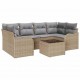 Sonata H Градински Софа Комплект 7 pcs Бежово и сиво 55 x 55 x 37 см
